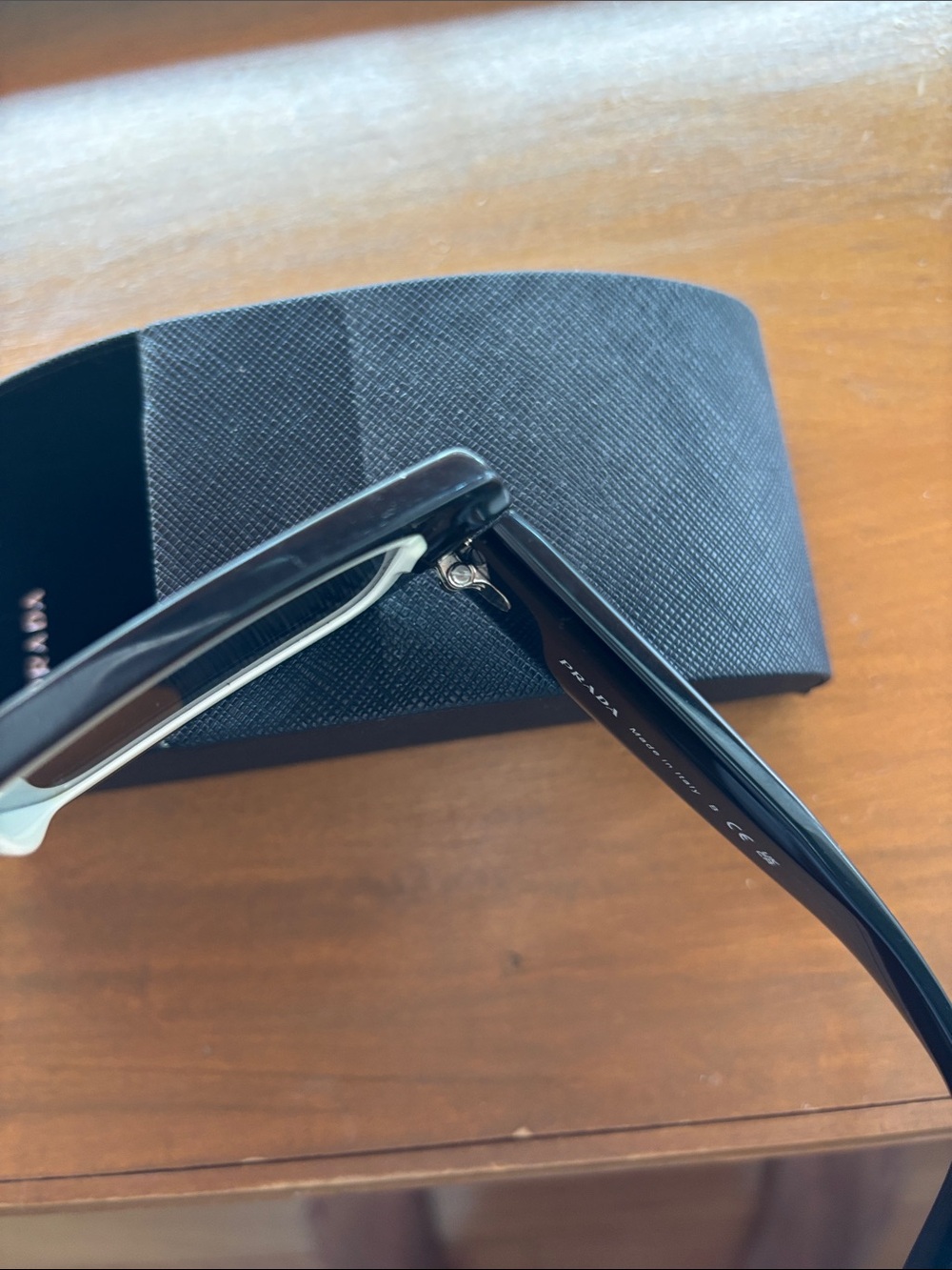 Prada Black Rectangular Sunglasses - Picture 9 of 10